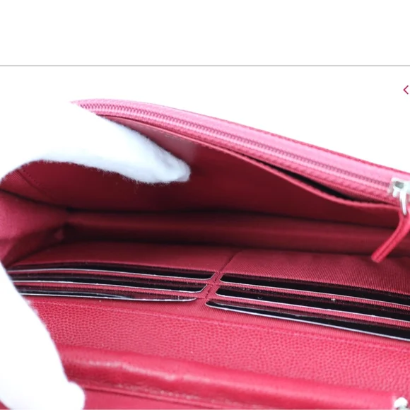 Chanel Caviar Wallet On Chain Red - Picture 6 of 7